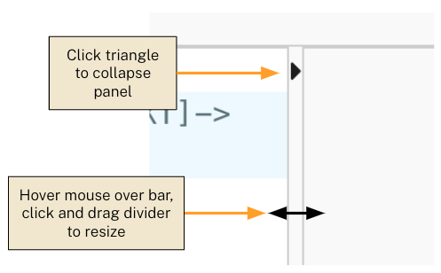 cypher workbench reveal results panel collapse resize