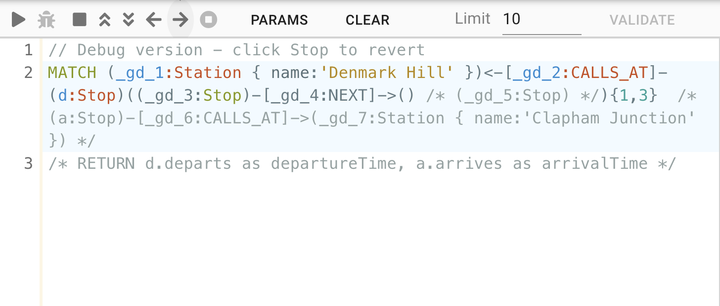 cypher workbench reveal recover from syntax error